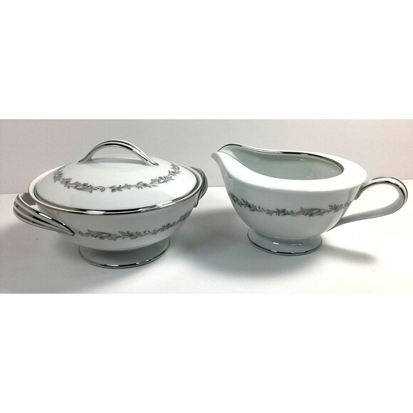 Noritake Crestmont (6013)~ Creamer & Sugar Bowl~Made in Japan - Picture 1 of 14